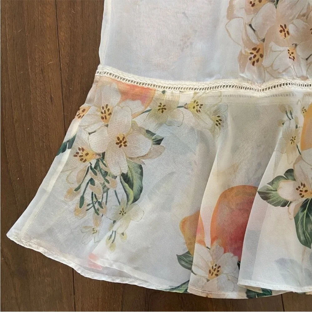 FARM Rio x Anthropologie Eloisa Boho Floral Flowy Cottagecore Midi Dress Size M - Picture 4 of 16